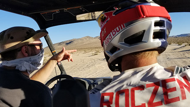 Ken Roczen (right) and 360 Labs' Matt Rowell (left)