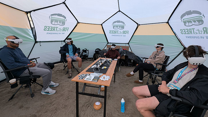 For the Trees VR Station at Hood to Coast Relay Race, Seaside Oregon